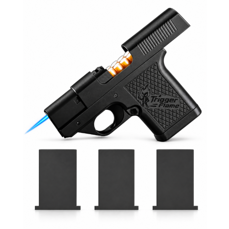 Two In One Gun Lighter - Cigarette Case